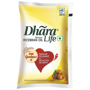 dhara ricebran oil pp 1l